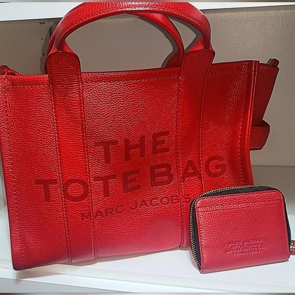 Marc Jacobs Vibrant Red Tote and Wallet